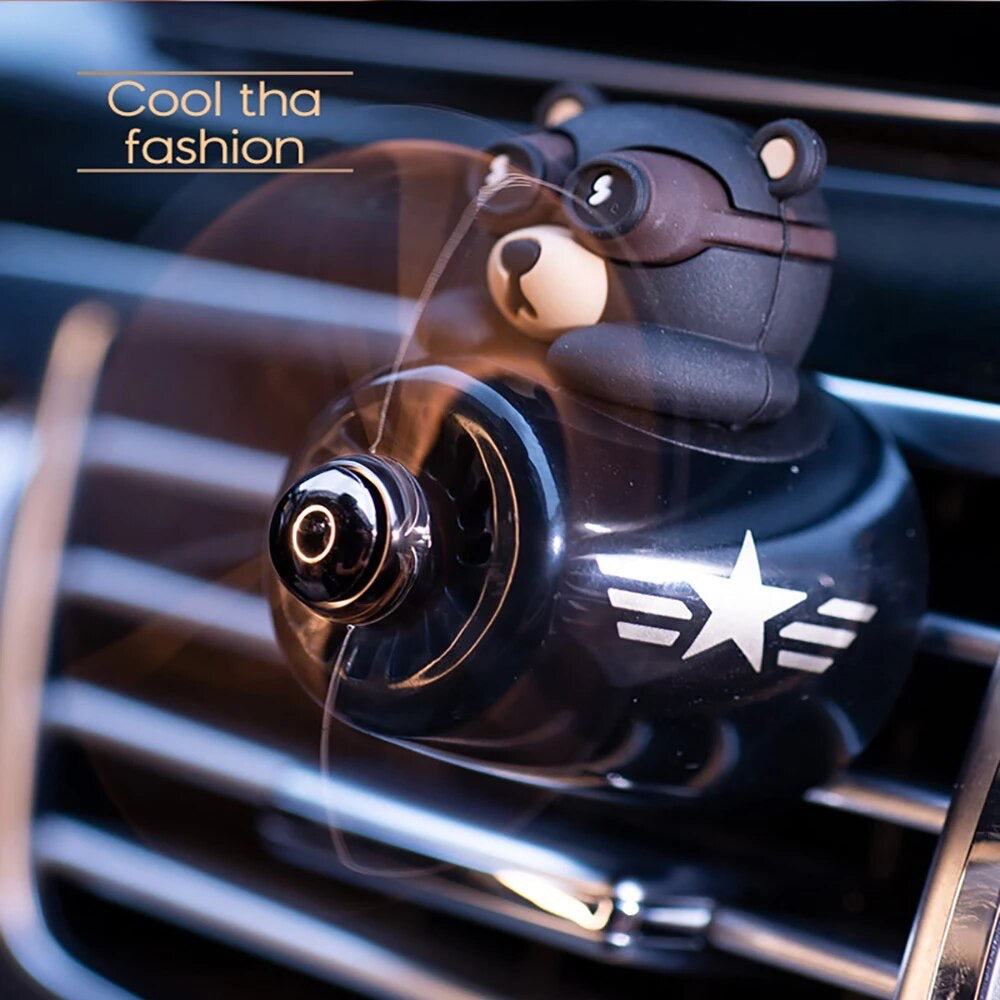 Bear Pilot Car Air Freshener – Stylish Vent Perfume Diffuser – 88scents